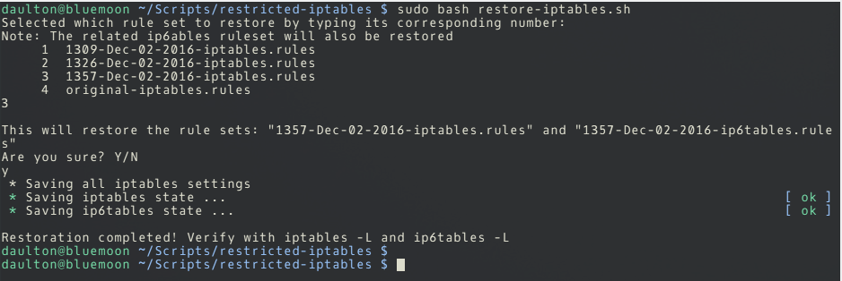 iptables script