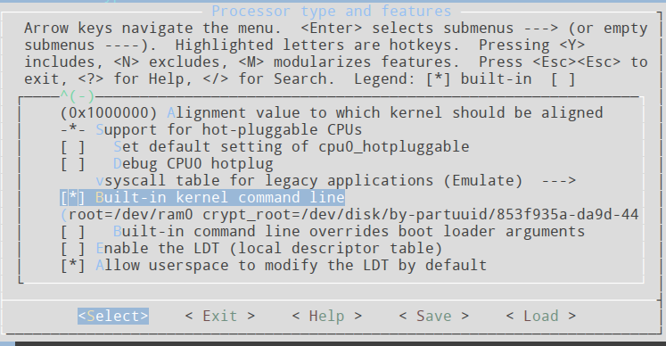 config commandline